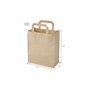 Miamex Lot de 50 Sacs Marrons Cabas en Papier Kraft avec Poignées Plates – 21 x 11 x 25 cm – Solide pour les Courses Emballage c