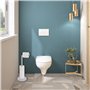 EVIDECO Rouleau de Papier Toilette Distributeur de Papier et Réserver avec Bras Amovible en métal (Blanc)