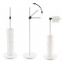 EVIDECO Rouleau de Papier Toilette Distributeur de Papier et Réserver avec Bras Amovible en métal (Blanc)