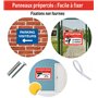 AUA SIGNALETIQUE - Panneau Prépercé (4 Trous) avec Angles arrondis - PVC Rigide 1.5 mm - (420 x 300 mm, Parking Visiteurs à Droi