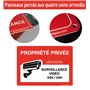 AUA SIGNALETIQUE - Panneau Prépercé (4 Trous) avec Angles arrondis - PVC Rigide 1.5 mm - (300 x 210 mm, Stationnement Interdit F