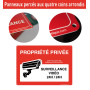AUA SIGNALETIQUE - Panneau Prépercé (4 trous) avec angles arrondis - PVC Rigide 1.5 mm - (210 x 150 mm)