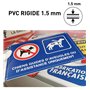 AUA SIGNALETIQUE - Panneau Prépercé (4 trous) avec angles arrondis - PVC Rigide 1.5 mm - (210 x 150 mm)