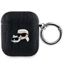 CG Mobile Karl Lagerfeld KLA2PGKCPK Étui pour AirPods 1/2 Noir Monogramme Karl & Choupette Head