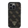 CG MOBILE Guess Coque Rigide en polyuréthane avec Logo Triangulaire pour iPhone 16 Pro Max Noir