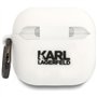 CG Mobile Karl Lagerfeld Étui en silicone 3D NFT pour AirPods 4 (blanc)