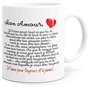 Mug Amour Tirade Idée Cadeau Original Femme Homme Tasse Message drôle Humour Déclaration pour Ami Couple Amoureux Collègue Mari