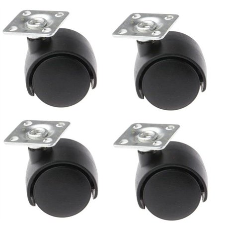 cyclingcolors 4x roulette meuble pivotante sans frein 30mm plastique noire universelle mini rouleau pied lit casier chariot poub