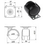 cyclingcolors 4x roulette meuble pivotante sans frein 30mm plastique noire universelle mini rouleau pied lit casier chariot poub