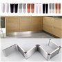cyclingcolors 2x Jonction de plinthe 90° en PVC Connecteur Socle Cuisine Raccord Profil, hauteur 150mm finition aluminium brossé