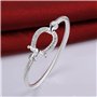 CYSJ 925 Sterling Silver Filled Horse Shoe Bangle Fer à Cheval Goutte d'eau Bracelet Bijoux Femmes Saint Valentin Cadeau