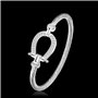 CYSJ 925 Sterling Silver Filled Horse Shoe Bangle Fer à Cheval Goutte d'eau Bracelet Bijoux Femmes Saint Valentin Cadeau
