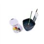 ART&GO - Station Aquarelle Nomade - Pot en Silicone et Porte-Pinceaux Tout en Un et Palette de Peinture - Atelier Compact pour A