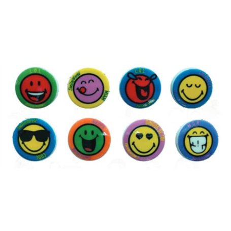 FaisTonGateau - fèves thème Smiley couleurs - Fèves de collection pour galette de rois Epiphanie - 8 fèves multicolores