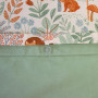 Parure de lit imprimée 140x200 cm Enfant - Housse de Couette 140x200 cm + 1 Taie d'oreiller 63x63 cm Motif Animaux de la forêt V