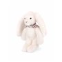 DOUDOU ET COMPAGNIE - Lapin Fleurette Blanc 25 cm – Peluche Doudou Ultra Douce avec Motif Fleuri – Idée Cadeau Naissance pour Fi