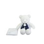 DOUDOU ET COMPAGNIE – CLAIR DE LUNE – Ours Doudou Pantin 28 cm – Peluche Blanche Ultra Douce – Brille dans le Noir – Idée Cadeau