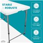 SKYLANTERN® Table Pliante 120 cm d'Appoint Rectangulaire Blanche Hauteur Réglable - Table de Camping 6 Personnes L120 x l60 x H7