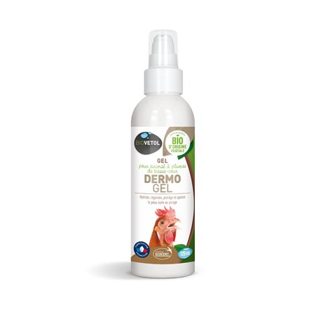 Biovetol - Dermo'Gel Basse-Cour Bio - Soin réparateur pour Poule certifié par Ecocert - 125 ML