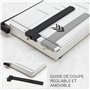 Coupe Papier Guillotine, Massicot à levier A4 pour couper Papier, Carton et Feuilles Plastifiées - Cisaille capacité 8 feuilles 