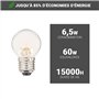 Xanlite Ampoule LED Filament P45 Culot E27 - Ampoule LED Angle D'Éclairage 280° - Ampoules LED Lumière Blanche 6,5W Équivalent 6