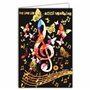 Carte Double Anniversaire - notes de musique avec Dorure - Format 12 x 17