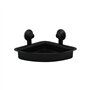 MSV Etagère Panier d'angle de Douche à ventouses PVC Noir Mat