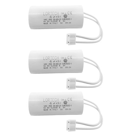 Lot 3 Condensateurs 4µF avec connecteur pour volet roulant