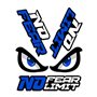 Biomar Labs Set (4pcs) Autocollants en Vinyle No Fear No Limit Eyes Yeux Stickers Decals pour Voiture Fenêtre Porte Moto Casque