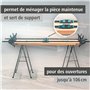 wolfcraft 8663060 - Kit de Serre-Joints à une main XL PRO MAX + Connecteur - Saillie 110mm - Force de serrage 250kg - Ouverture