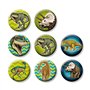 Mauder Verlag Lutz 67246 Lot de 8 mini badges en forme de dinosaure et T-Rex avec épinglette