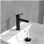 Robinetterie pour lavabo Villeroy & Boch Loop & Friends, robinet de salle de bains avec tirette et cartouche céramique, robinet