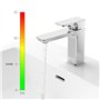Robinetterie pour lavabo Villeroy & Boch Loop & Friends, robinet de salle de bains avec tirette et cartouche céramique, robinet