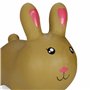 Relaxdays Animal Sauteur avec Pompe à air, Jouet en Forme de Lapin, Charge Max. 50 kg, sans BPA, Marron Clair