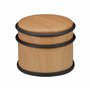 Relaxdays Haut butoir de Porte, lot 2, pour fenêtres & Portes, Acier Inoxydable et Caoutchouc, diamètre : 9,5 cm, Marron