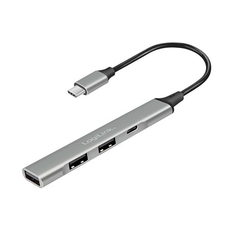 LogiLink UA0416 - Hub USB-C (USB 3.2 Gen1) à 4 Ports au Design Fin