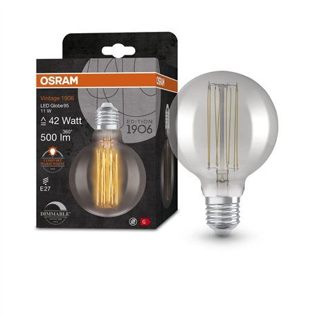 OSRAM Vintage 1906 smoke tinted LED lamp