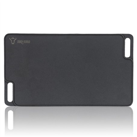 BBQ-Toro Plaque de cuisson en fonte avec poignées - 45 x 25