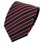 TigerTie Designer cravate rouge bordeaux bordeaux noir argent rayé - Tie
