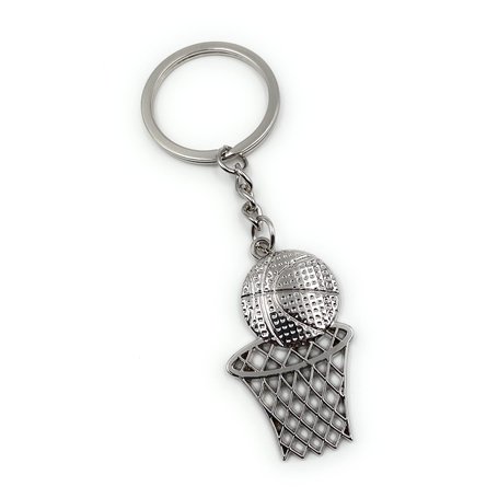 Onwomania - "Ballon de Basket-Ball Porte-clés - Porte-Bonheur en métal idéal comme Cadeau