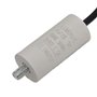 Lumonic Condensateur de démarrage avec Fil 25cm I 4µF 450V I 26x55mm I 4uF I Condensateur de moteur avec boîtier en plastique I