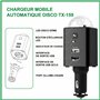 Technaxx Chargeur Voiture USB – Charge Rapide QC3.0 & USB-C avec Effet Disco LED Sonore – Chargeur Allume-Cigare 12V avec Batter