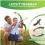 Bogenkönig Kit de tir à l'arc | Flèche et arc pour enfants avec flashs LED, 10 flèches à ventouse, 1 cible cible, 1 support de f