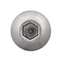 Vis à tête bombée avec empreinte à 6 pans creux (ISK) conforme à la norme ISO 7380-1, Lot de 10 vis à tête bombée en acier inoxy