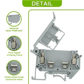 Raumhero Lot complet de 100 crochets de rideau avec 6 stoppeurs - Dimensions standard de 8 mm - Crochets pour rails - 100 % fabr