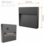 SSC-LUXon Eleva Lot de 3 Luminaires Appliques Murales LED Design Anthracite – Éclairage de Marche d'Escalier pour Intérieur et E