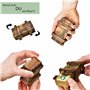 Store HD Boîte à énigmes magique - Boîte cadeau délicate - Boîte en bois - Gadgets - Compartiment secret - Cadeaux en argent - E