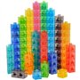 edxeducation Lot de 100 Cubes de Connexion Transparents - Jouets de Construction pour mathématiques précoces - Lot de 100 Cubes