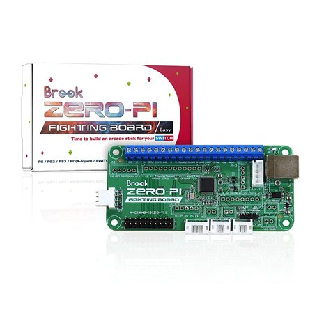 Brook Zero- Pi Fighting Board Easy Version – Compatible avec Switch/PS3/PS2/PS/PC (X-Input)/ Émulateur de Jeu rétro vers connect