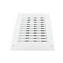 H&C VENT Grille d'aération rectangulaire blanche 250 x 170 mm avec curseur et moustiquaire - Grille de protection contre les int